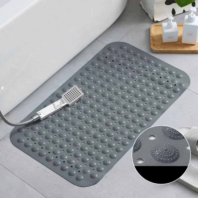 PVC Non-Slip Bath Mat with Suction Cups Shower Bathtub Mat Anti-Fatigue Bathroom Floor Mat Massage Foot Pad
