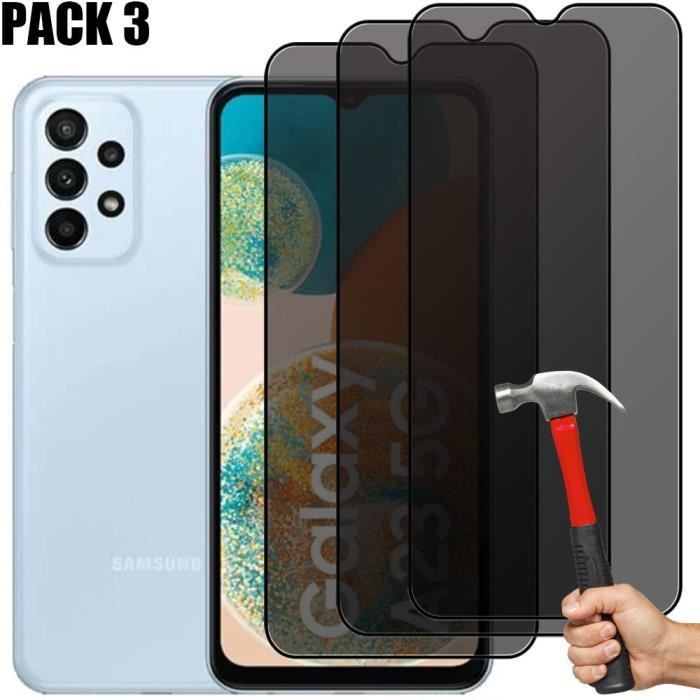 Protection d'écran Verre Trempé Anti Espion pour Samsung Galaxy A23 5G - BOOLING - Pack de 3