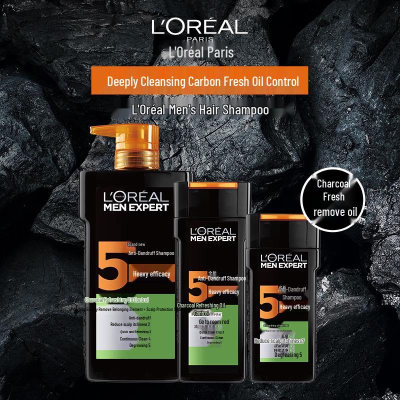 Șampon L'Oréal Men Expert Cărbune Anti-Mătreață Fresh (2x400ml)