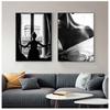 Black and White Sexy Window Girl Nordic Canvas Painting Fashion Beautiful Woman Posters Wall Art Pictures Living Room Home Decor