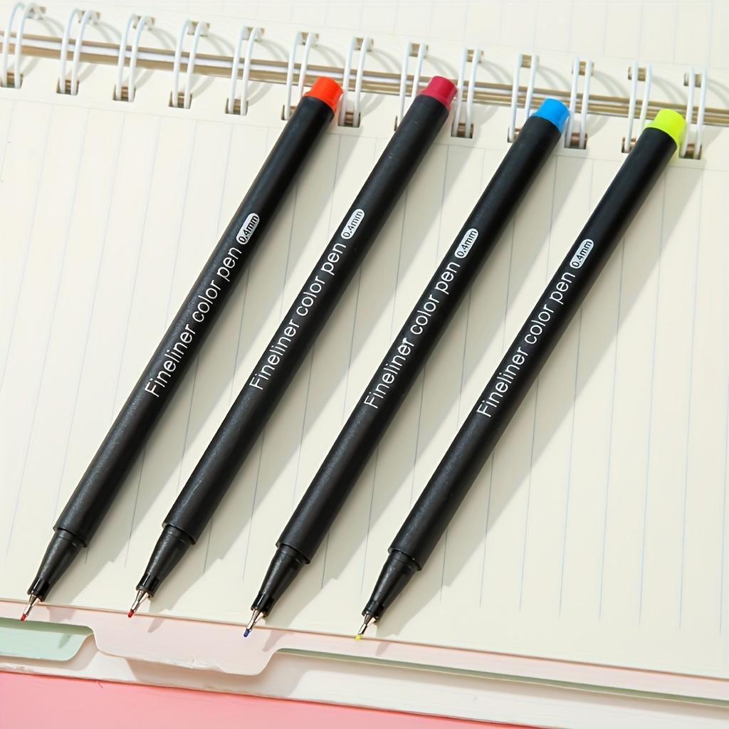 12pcs/set Fineliner Colored Pens Set 0.4mm Fine Point Drawing Painting Sketch Fine Line Art Marker Office School Stationery