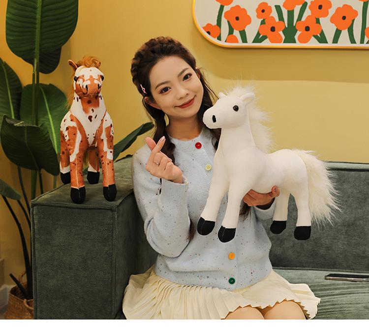 Cute Pony Plush Doll - Simulation Blood-Sweat Horse Birthday Gift for Girls