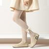 Leggings a doppio ago per bambini: Collant monocolore per primavera e autunno - Versatili collant per bambina/studentessa