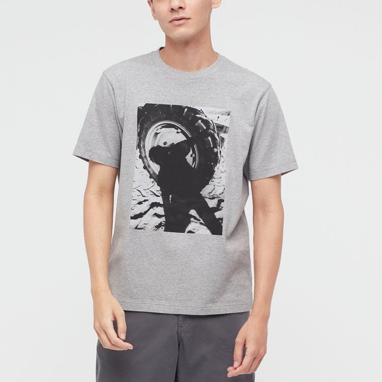 UNIQLO Daido Moriyama UT Photo Print Short Sleeve T-Shirt Unisex Tops Gray 441168-03