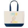 Tote Bag - PLANETEE - I Can't Saxophone - Blue - Cotton 40x45 Cm - Colorful Drawing