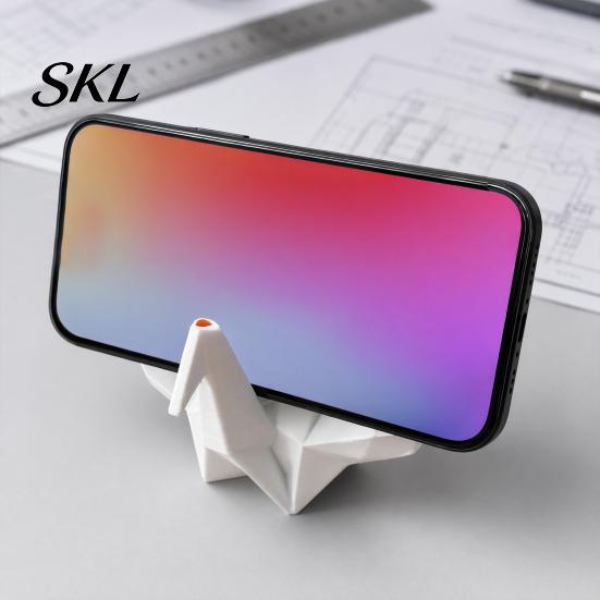 Origami Cranes Phone Holder Muscular Holder, 3D Printed Mobile PLA Stand, Universal Cell Mount for Desktop Decoration