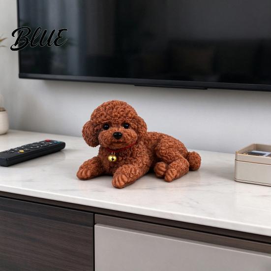 Miniature Sleeping Dog Decor Realistic Puppy Dashboard Ornament Cute Figure Pet Keepsake for Birthday Gift Vivid Statue Car Interior Desk Decoration