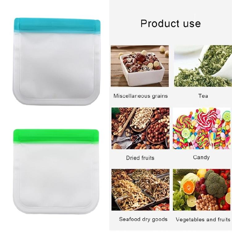 10 Pack Large Capacity Food Storage Bags Leakproof PEVA Materials Freezer Safe Reusable Containers for Office Lunch