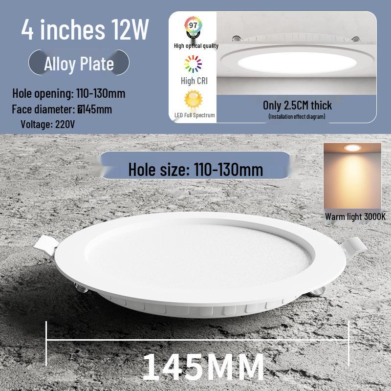 Ultra-Thin LED Downlight: 4-6 Inch Recessed Ceiling Spotlight
