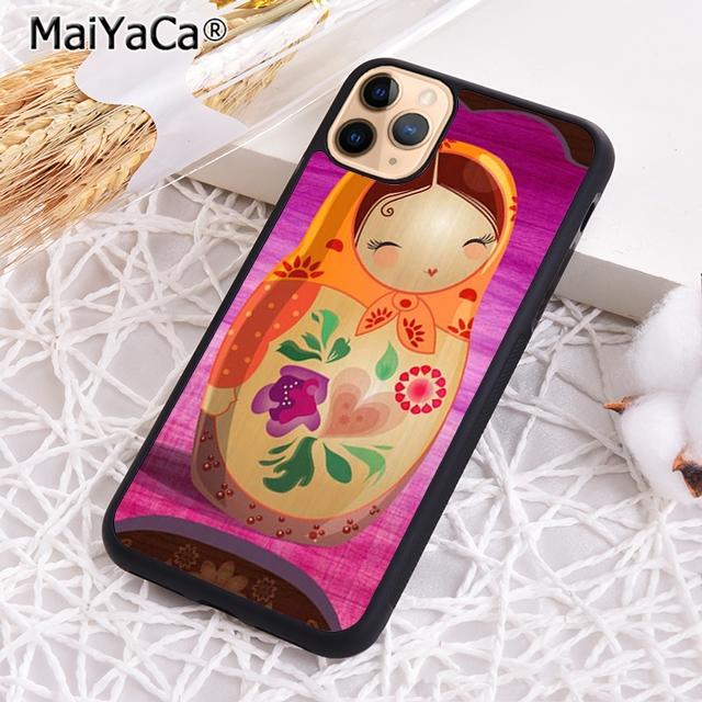 MaiYaCa Babushka Matryoshka Red Russian Doll Phone Case Cover For plus 11 12 13 14 pro max coque