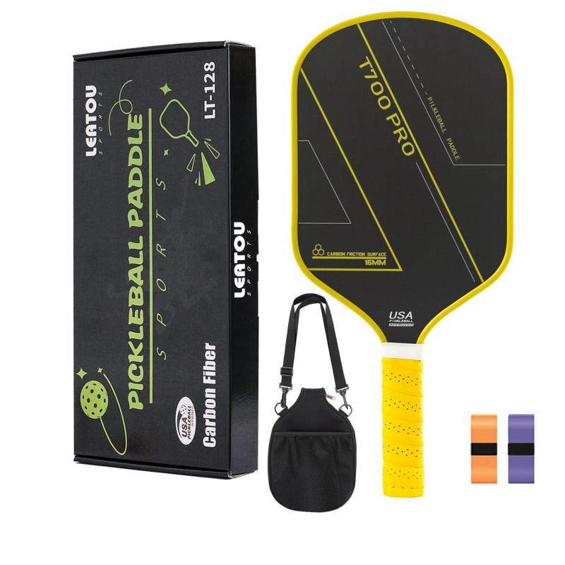 Carbon Fiber Pickleball Paddle With Textured Grip Case Set Competitive Play Lightweight Tournament Ready