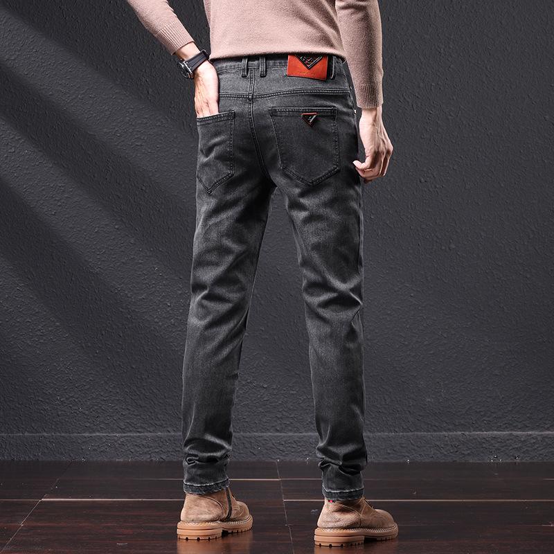 Men's Trendy Slim Stretch Jeans - Versatile, Youthful, Casual Straight Pants for Spring & Autumn