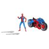 Marvel Spider-Man Web Blast Cycle, 4-inch (10cm) Action Figure with Vehicle and 2 Projectiles, Kids Playset, Ages 4+, F6899, Authentic
