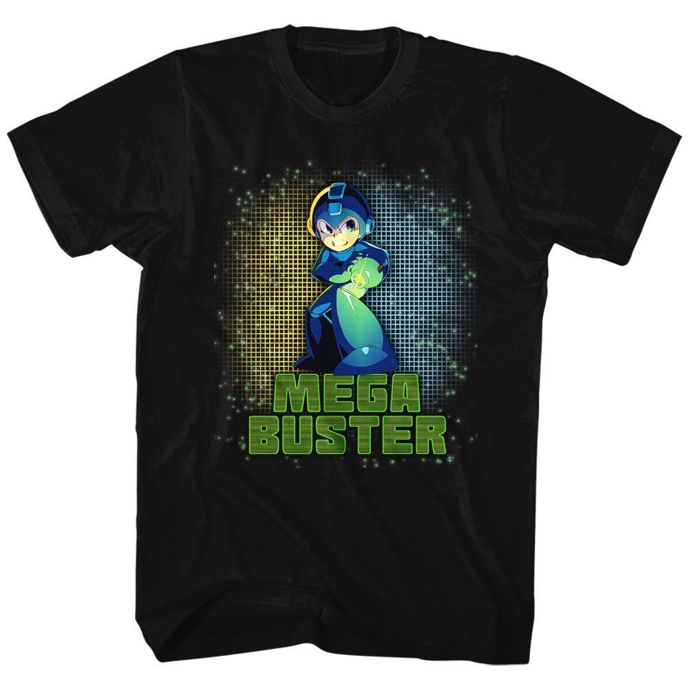 Mega Man Mega Buster Black Gaming Shirt XXL