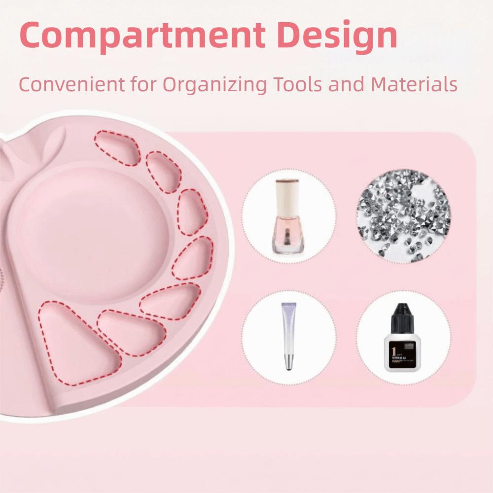 Portable Silicone Makeup Mat Reusable Nail Art Gel Pad Foundation Palette  Art Beginner