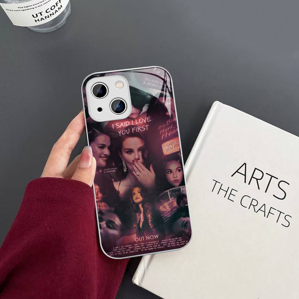 Singer Selena Gomez Tempered Glass For Iphone 14 13 12 11 Pro Mini XS MAX 14Plus X XS XR Fundas
