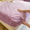 Flannel Fleece Bed Sheet for Winter Warm sofa bed matrimonial Coral Fleece Fluffy Fitted Sheets for Double Beds Sheets