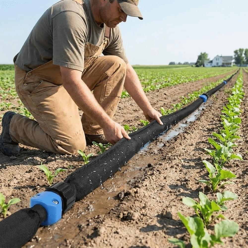 Efficient Micro Drip Irrigation Uniform Infiltration Permeable Pipe  Field Watering