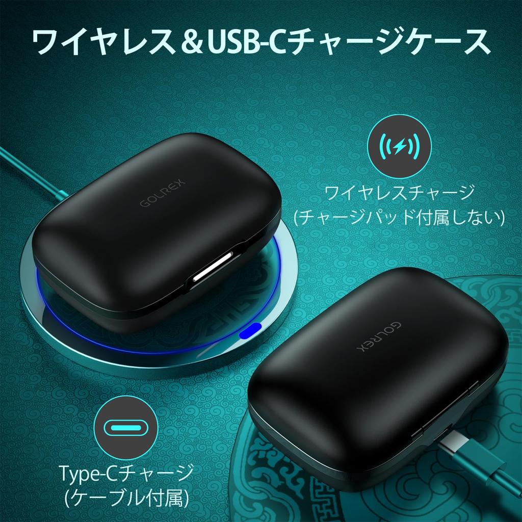 GOLREX Bluetooth Kabellos Bis zu 40 Stunden Sound AAC LED Kein versehentliches Bequemes IPX7 Geeignet für Web Schwarze Ohrhörer, Over-Ear, Wiedergabe, Hi-Fi