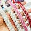 Barevný proužek s kamínky a perličkami - Samolepicí DIY doplněk na oblečení