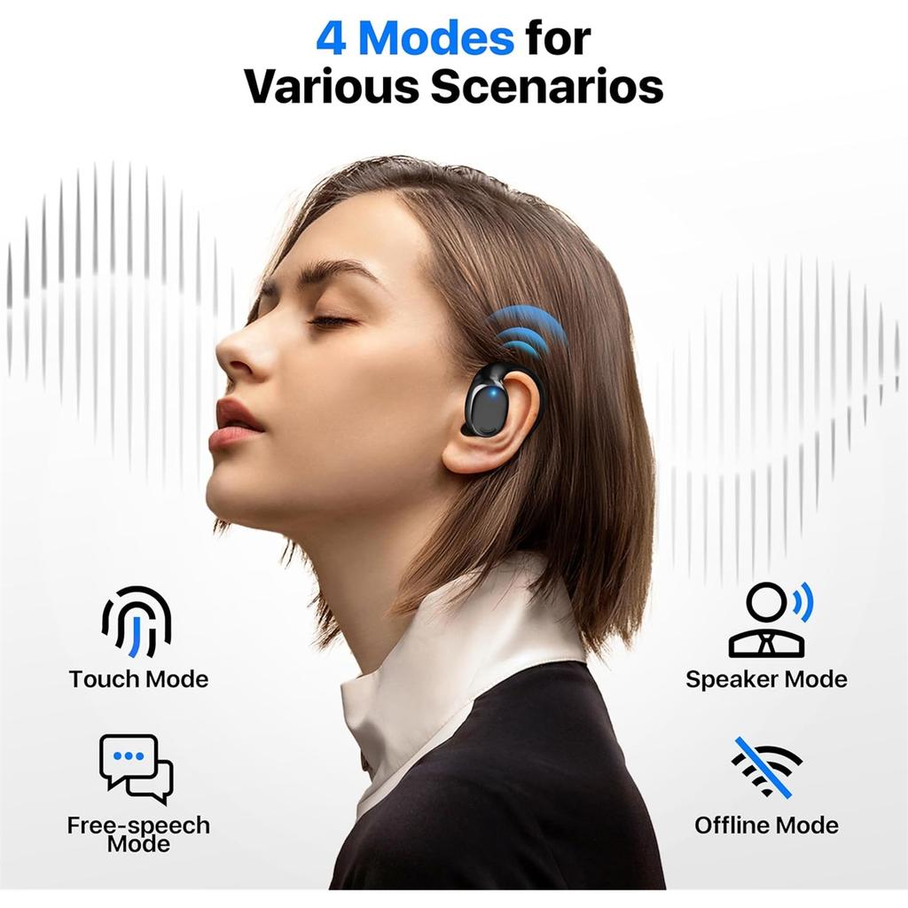 AI Translation Earbuds Wrieless Translate Earphones 144 Languages & Accents Audifonos Traductores Inglés Español Translation Device For Android iOS