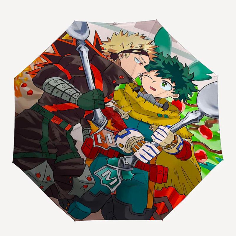1pc My Hero Academia Boku no Hero Academia Outdoor Umbrella - Automatic Opening/Closing, Collapsible Design with 8-Rib Iron Frame - Perfect Gift for F