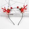 Christmas Small Antler Headdress Sweet and Lovely Sentie Children's Headband Simulation Flower Moose Net Red Hair Band