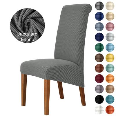 High Back &Universal High Elasticity Chair Cover Jacquard M Xl Size Chair Covers Dining Room Kitchen Office Home Corn Flannel
