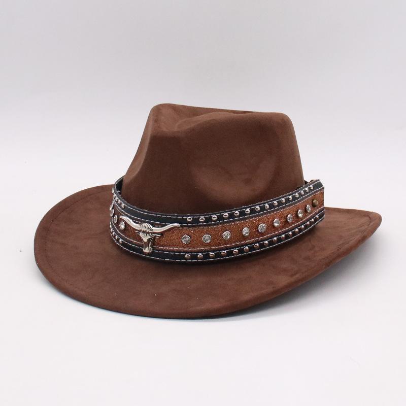 Spring And Summer Men'S And Women'S Ethnic Beach Hats, Wind Top Hats, Suede Denim Jazz Hats