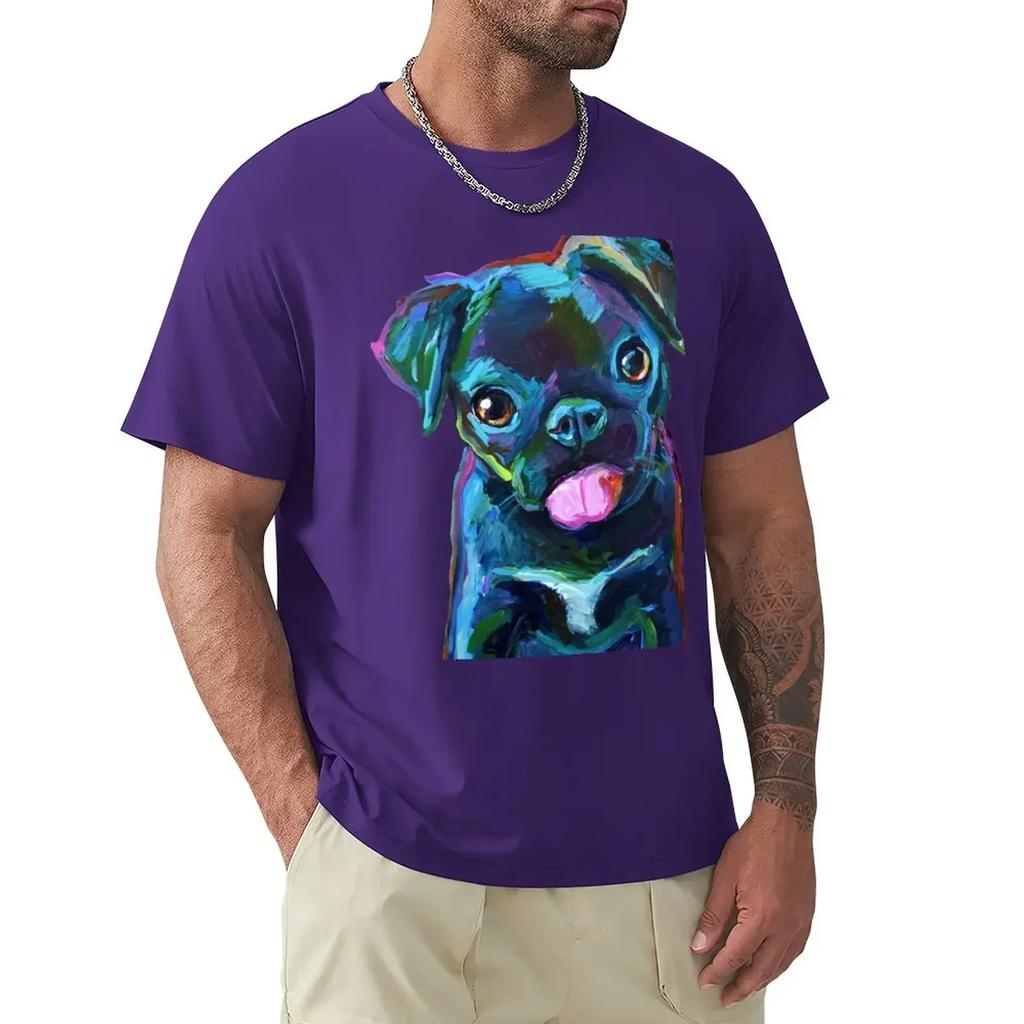 CUTE BLACK PUG PUPPY T-Shirt sweat plus size tops plain t shirts shirts graphic tees cute clothes clothes