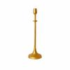 Aluminum Candlestick with Gold Electroplated Finish Stable for Entryway, Mantel
