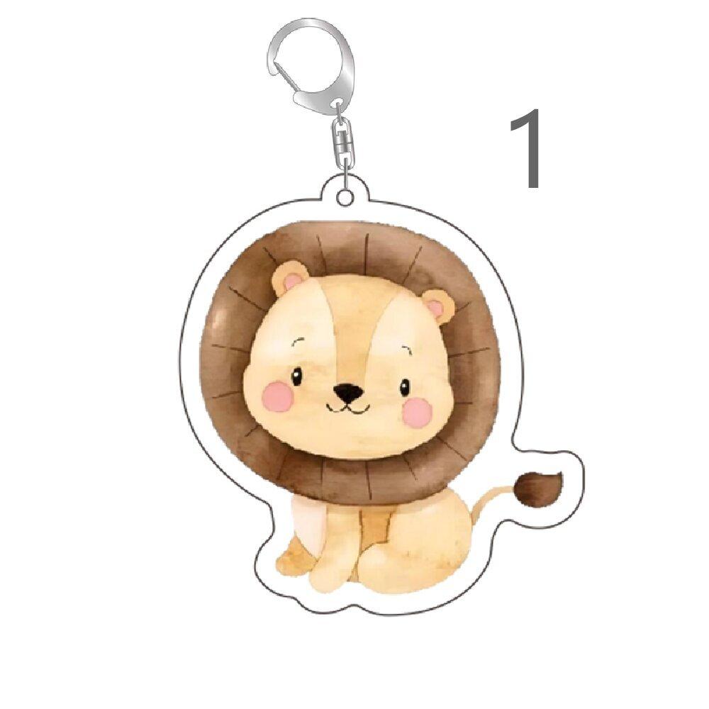 

Jungle Animal Keychains Lion Giraffe Elephant Key Chains Cute Animal Student Gift Bag Lanyard Women s Bag Pendant Keychain 55mm