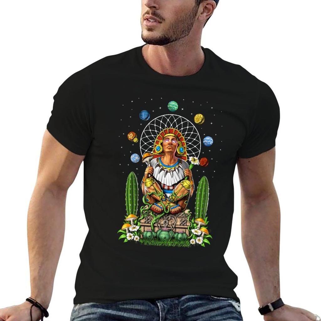 Aztec God Xochipilli T-Shirt Festival Short Sleeve T-Shirt