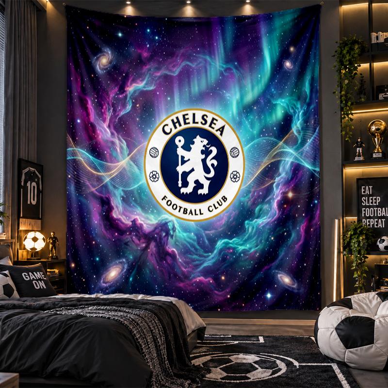 Arazzo da Appendere alla Parete Stampa Chelsea FC Tessuto per Soggiorno Camera da Letto Decorazione per la Casa