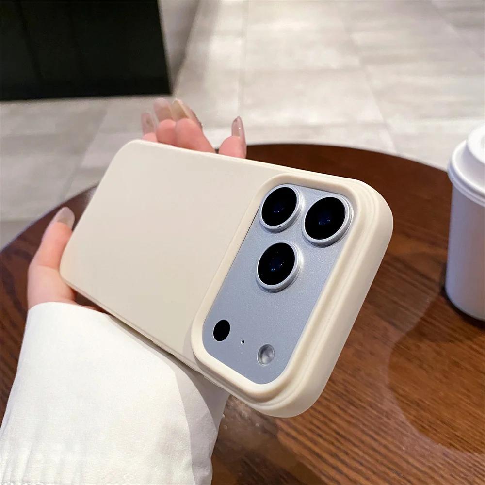 Office Frosted Plain Phone Case for Apple IPhone 17 Air 16 Plus 15 14 13 12 Pro Max Silicone Soft Protective Back Cover