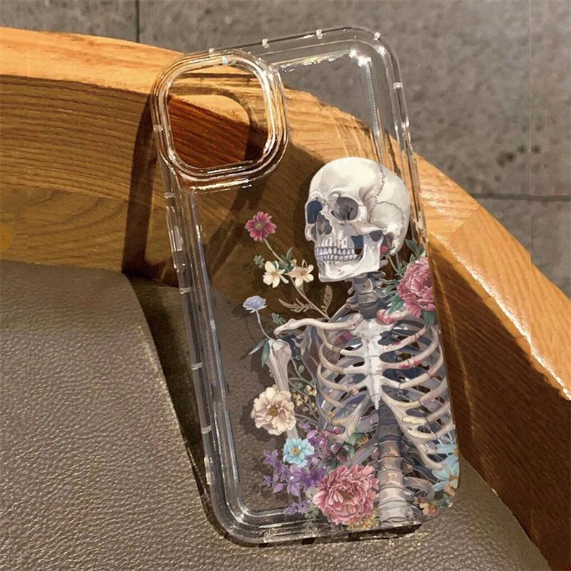 Transparent Flowers Plants Pattern Phone Case for  Mi 13T 14 13 12 12T 11 Lite Poco X6 X3 F5 Pro Shockproof Soft TPU Cover