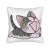 C-Chis S-Sweet H-Home Cat Pillow Cover Comfy Cushion Cover Morden Pillow Case For Sofa Couch Bed Living Room