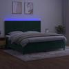 Maison Exclusive - Sommier à lattes de lit matelas et LED Vert foncé 200x200 cm