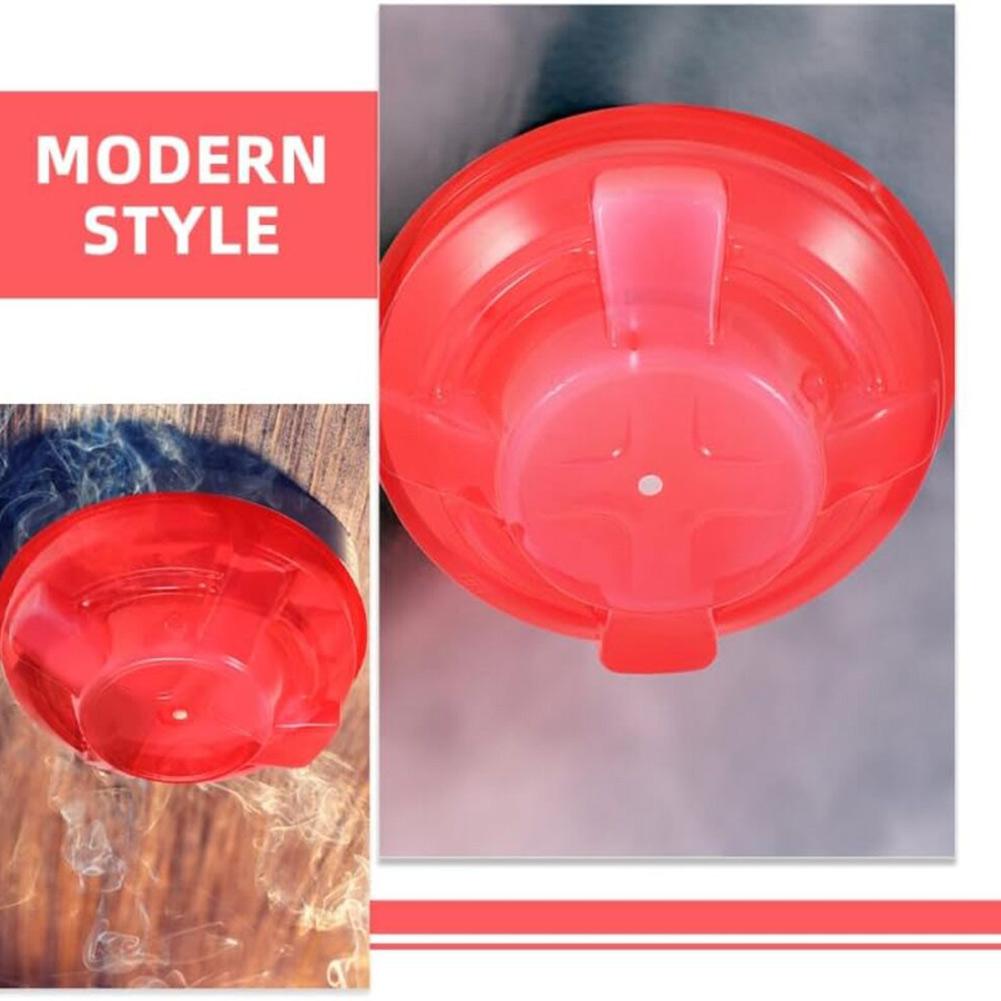 4Pcs Red Plastic Dust Guards Covers For Smoke Sensor Fire Alarm Detector Office Home Safety Shielding Prevention Tools