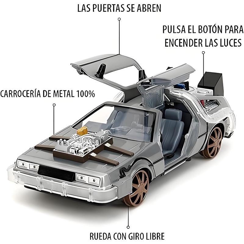 JADA 1:24 delorean back to the future DMC-12 Alloy Car Diecasts & Toy Vehicles Car Model Miniature Scale Model Car For Children