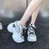 Fashion 9CM New Spring Women Hollow Sneakers 2025 Summer Casual Vulcanized Shoes High Platform Breathable Mesh Sneakers Female Dad Shoes