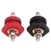 1Pair Thru Panel Battery Terminal Connectors 38 In Black Red 440A Positive Negative Junction Stud
