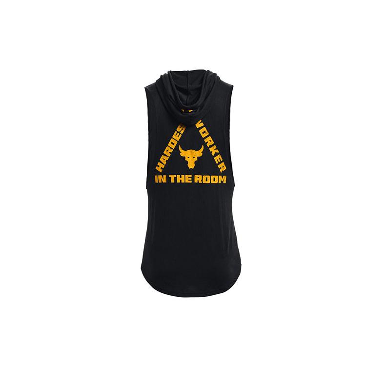 Under Armour Project Rock Mens Sleeveless Hoodie Black 1367117-001