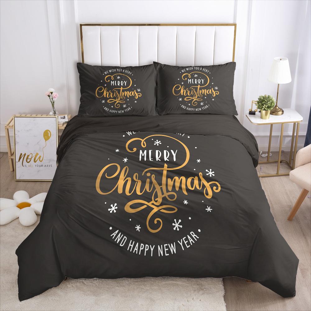 

Quality Western 100% Cotton Bedding Set Christmas Winter Duvet Cover Sets Reactive Printing Kids Adult Bedding Sets Dropship EU single(135x200cm)