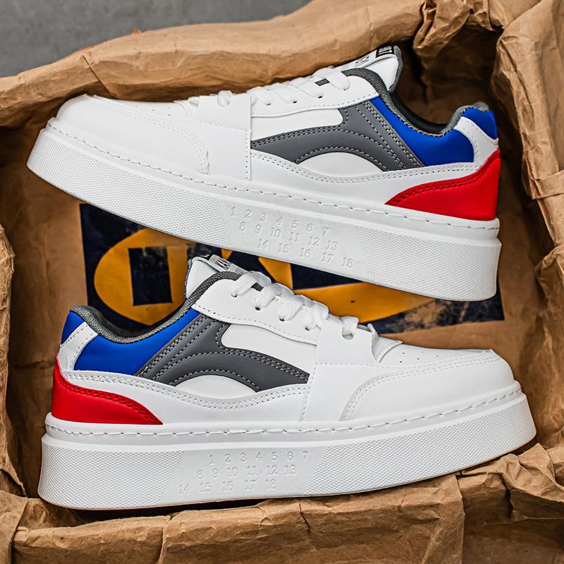 Color Matching Platform Men's Shoes Versatile, Lightweight and Heightening Board Shoes Sports Couple Student Casual Shoes