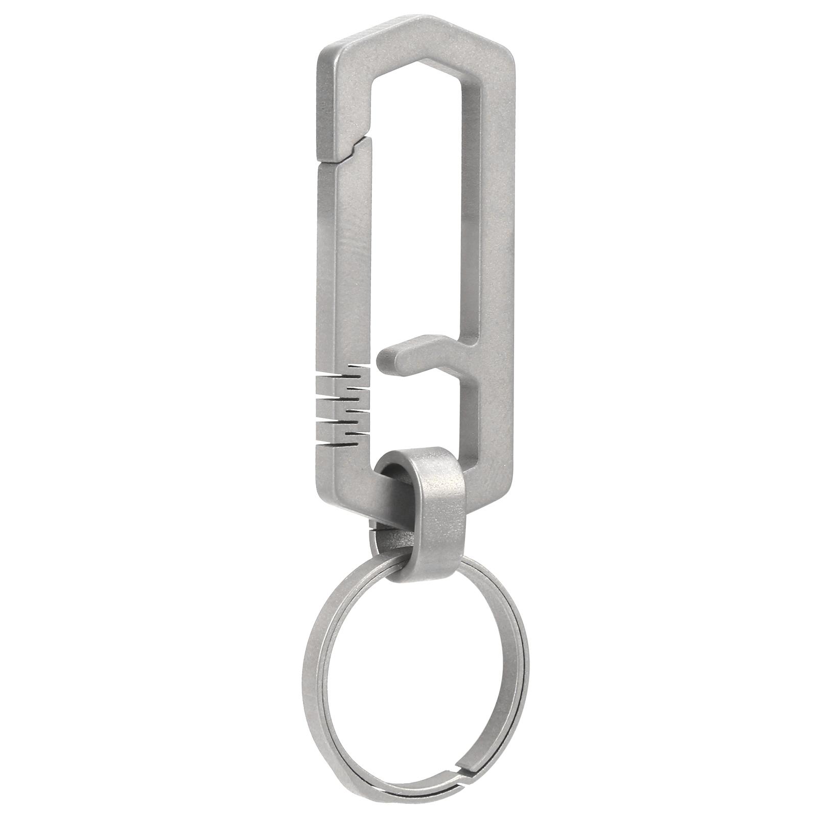 Titanium Alloy Keychain EDC Waist Belt Hanging Buckle Key Ring Outdoor Mountaineering Hook