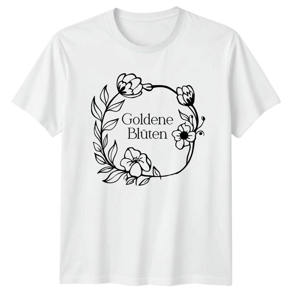 Goldene Blten Unisexs TShirt GerUnisex Nature Art Flowers Birthday Gift For Her S