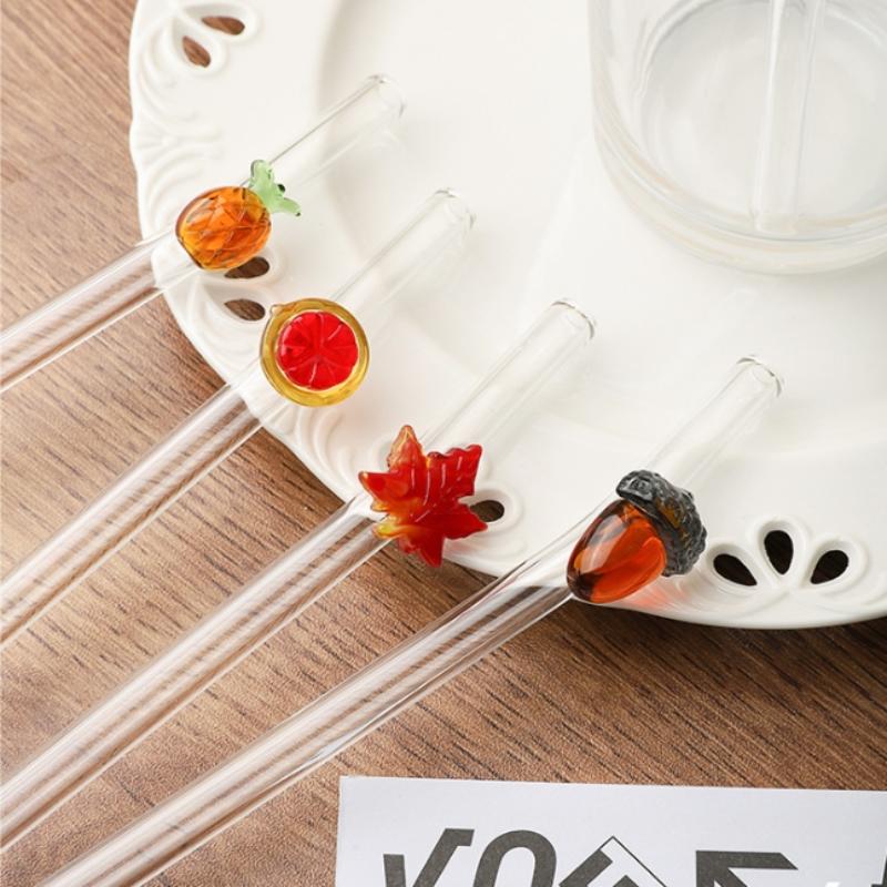 Flexible Glass Straw Set, Includes Cleaning Brush, Ideal For Milkshakes & Sodas, Perfect Gift For Birthdays & Weddings