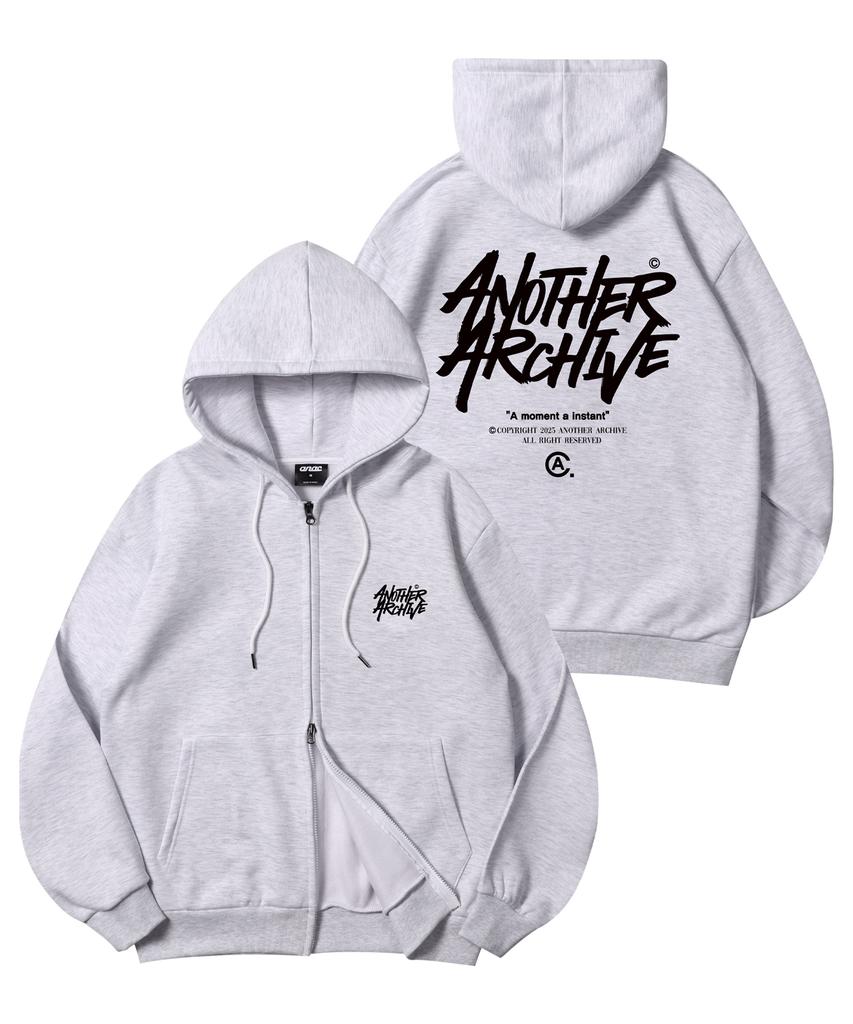 Another Archive 2Way Graffiti Zip-Up Hoodie_Black