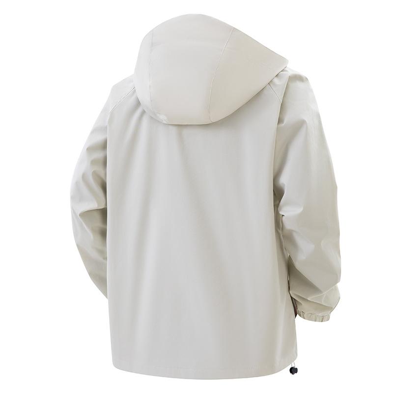 Hooded Jacket Men's Spring and Autumn Loose Workwear Jacket Casual Windproof Assault Jacket